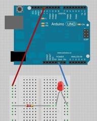 LED and resistor wiring connection visual
