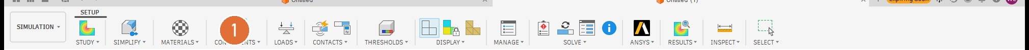 Constraint: Fixed, on the two slot faces toolbar