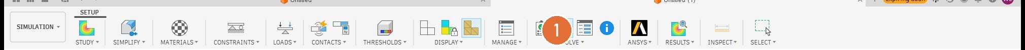 Solve on the cloud toolbar