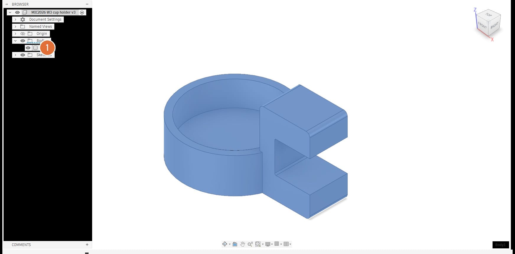 Right-click Body1, Save As Mesh